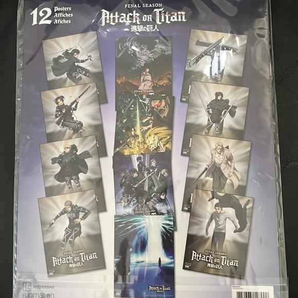 Funimation Attack on Titan AOT Poster - Season 1 - 3 and Final Season - Picture 4 of 6